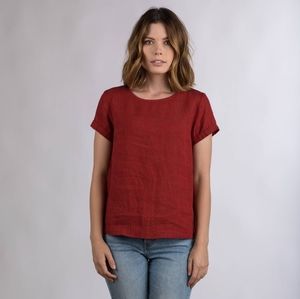 Pyne & Smith Blouse No.14 in Roman Red